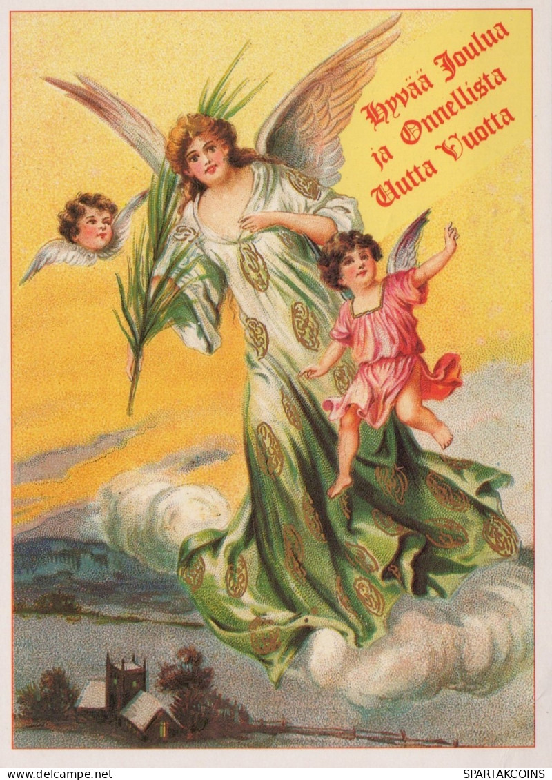 ANGELO Buon Anno Natale Vintage Cartolina CPSM #PAG995.IT - Engel