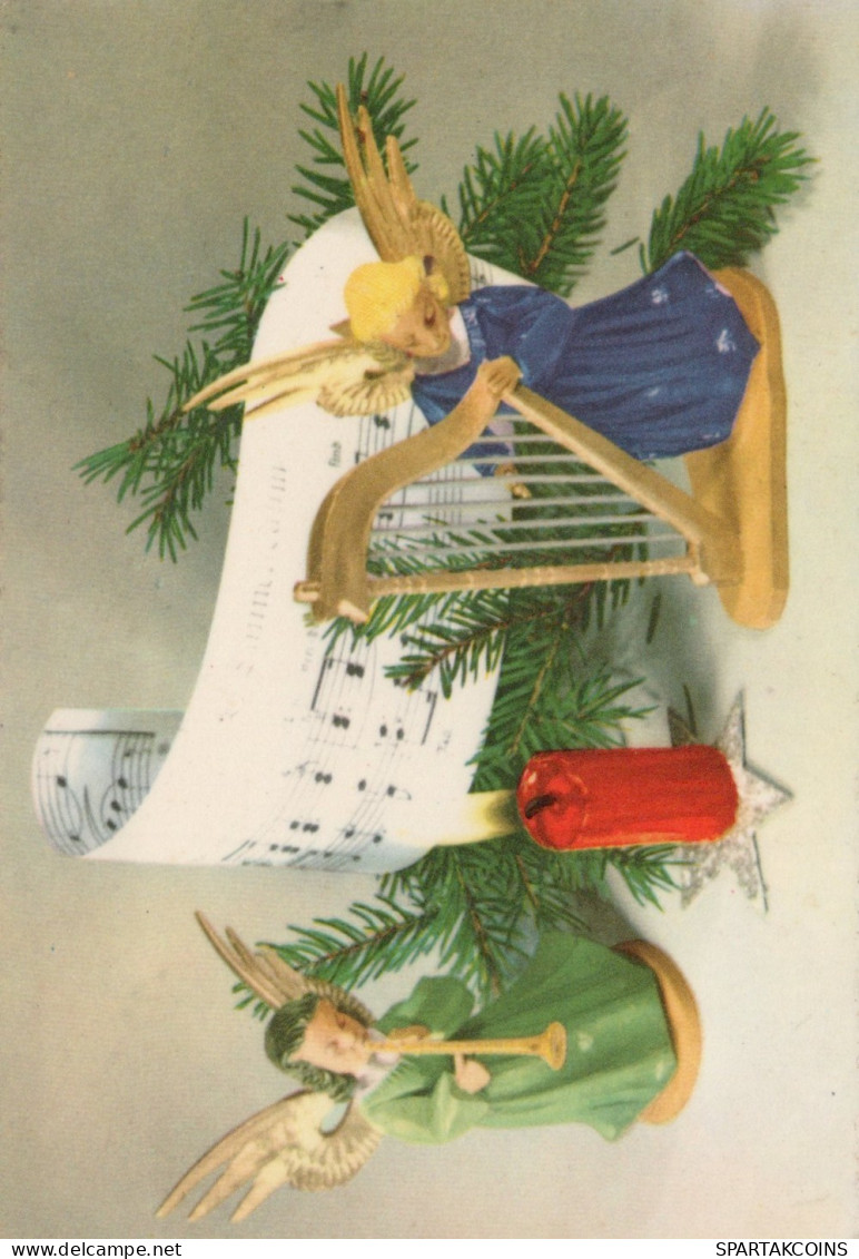 ANGELO Buon Anno Natale Vintage Cartolina CPSMPF #PAG745.IT - Engel