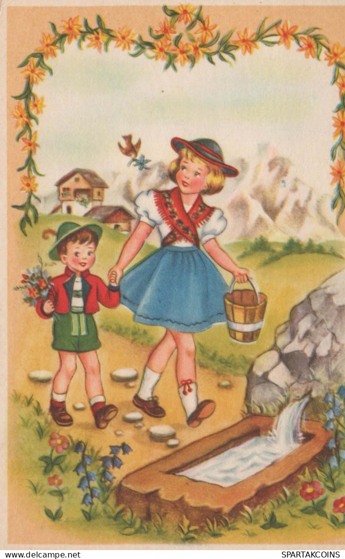 CHILDREN CHILDREN Scene S Landscapes Vintage Postcard CPSMPF #PKG774.GB - Scenes & Landscapes