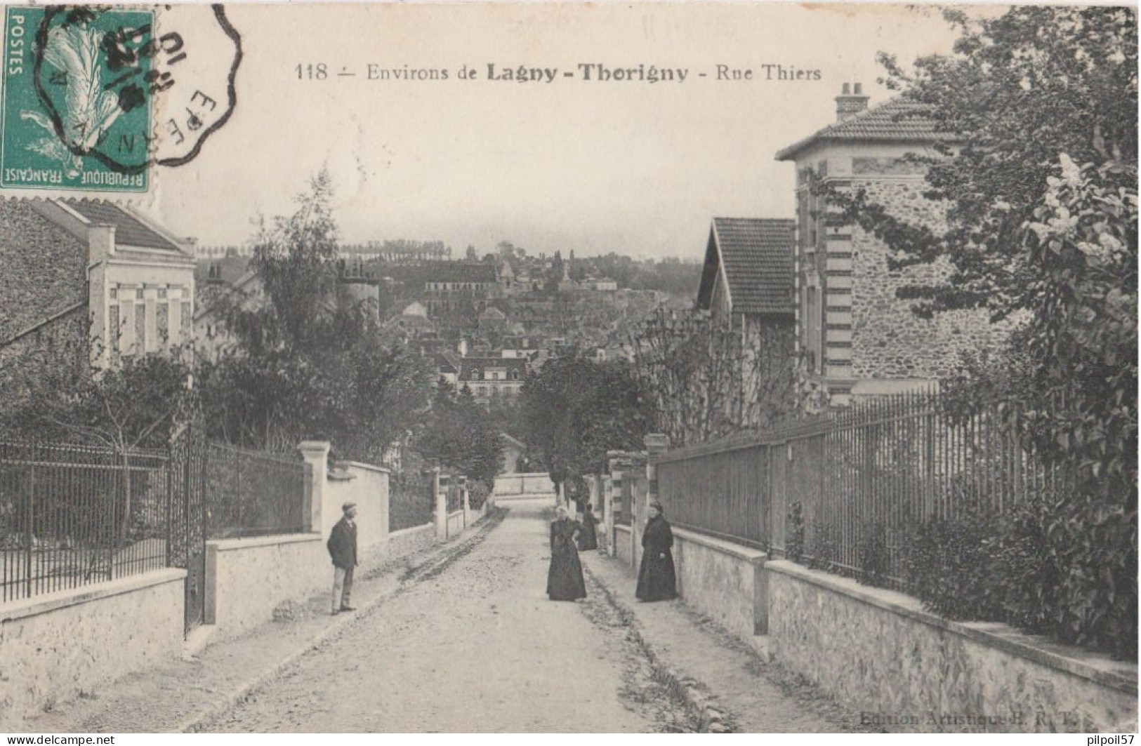 77 - LAGNY THORIGNY - Rue Thiers - Other & Unclassified