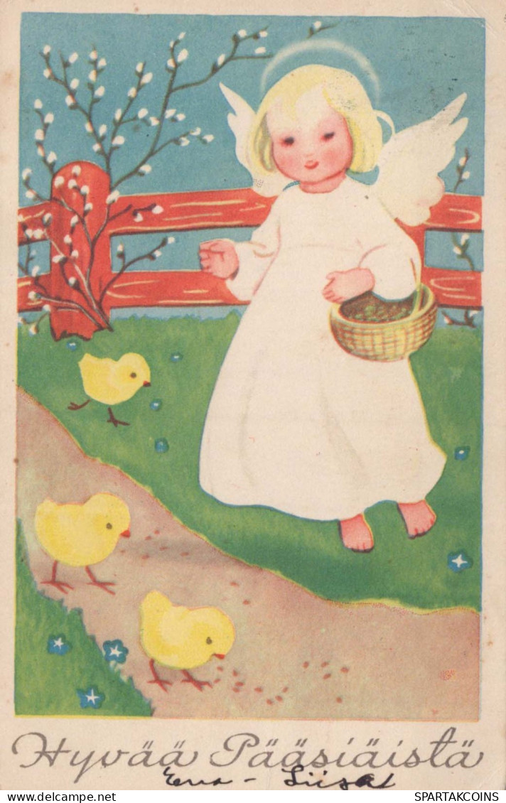 ANGEL EASTER Vintage Postcard CPA #PKE290.GB - Anges