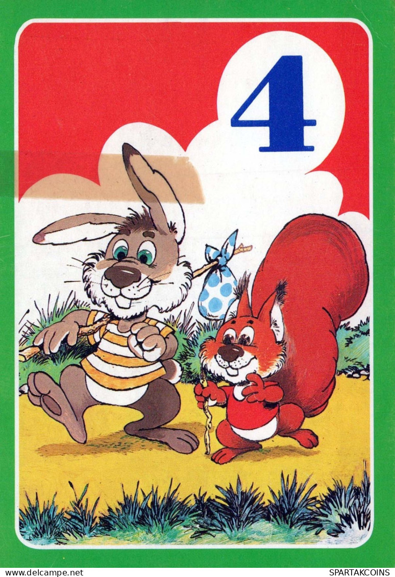 RABBIT Animals Vintage Postcard CPSM #PBR080.GB - Autres & Non Classés