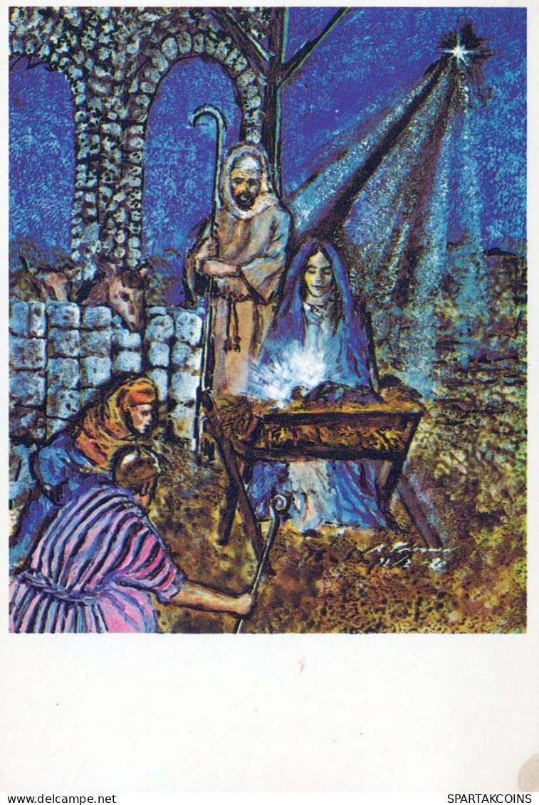 Virgen Mary Madonna Baby JESUS Christmas Religion Vintage Postcard CPSM #PBP663.GB - Jungfräuliche Marie Und Madona