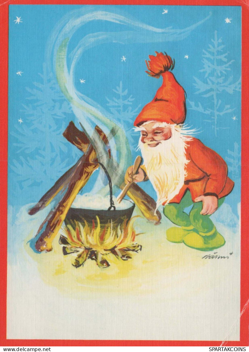 SANTA CLAUS Happy New Year Christmas Vintage Postcard CPSM #PBL290.GB - Kerstman