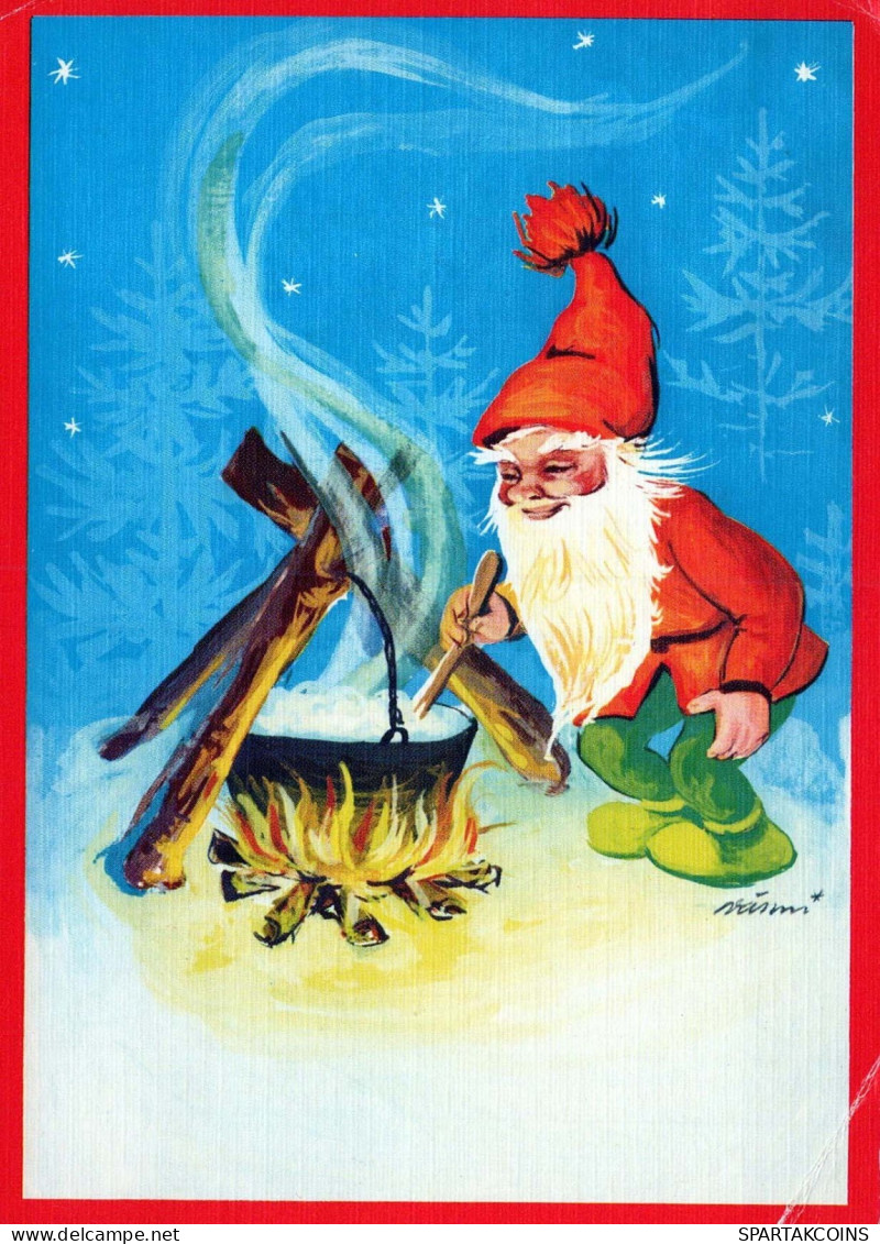 SANTA CLAUS Happy New Year Christmas Vintage Postcard CPSM #PBL290.GB - Kerstman