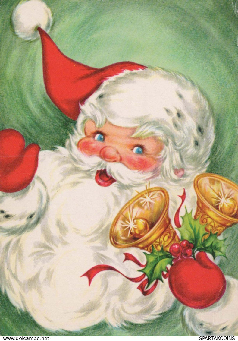 SANTA CLAUS Happy New Year Christmas Vintage Postcard CPSM #PBL229.GB - Santa Claus