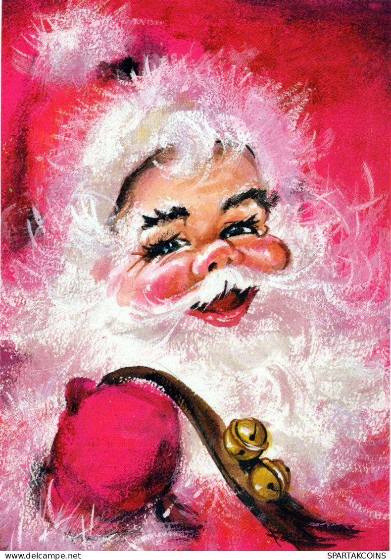 SANTA CLAUS Happy New Year Christmas Vintage Postcard CPSM #PBL352.GB - Santa Claus