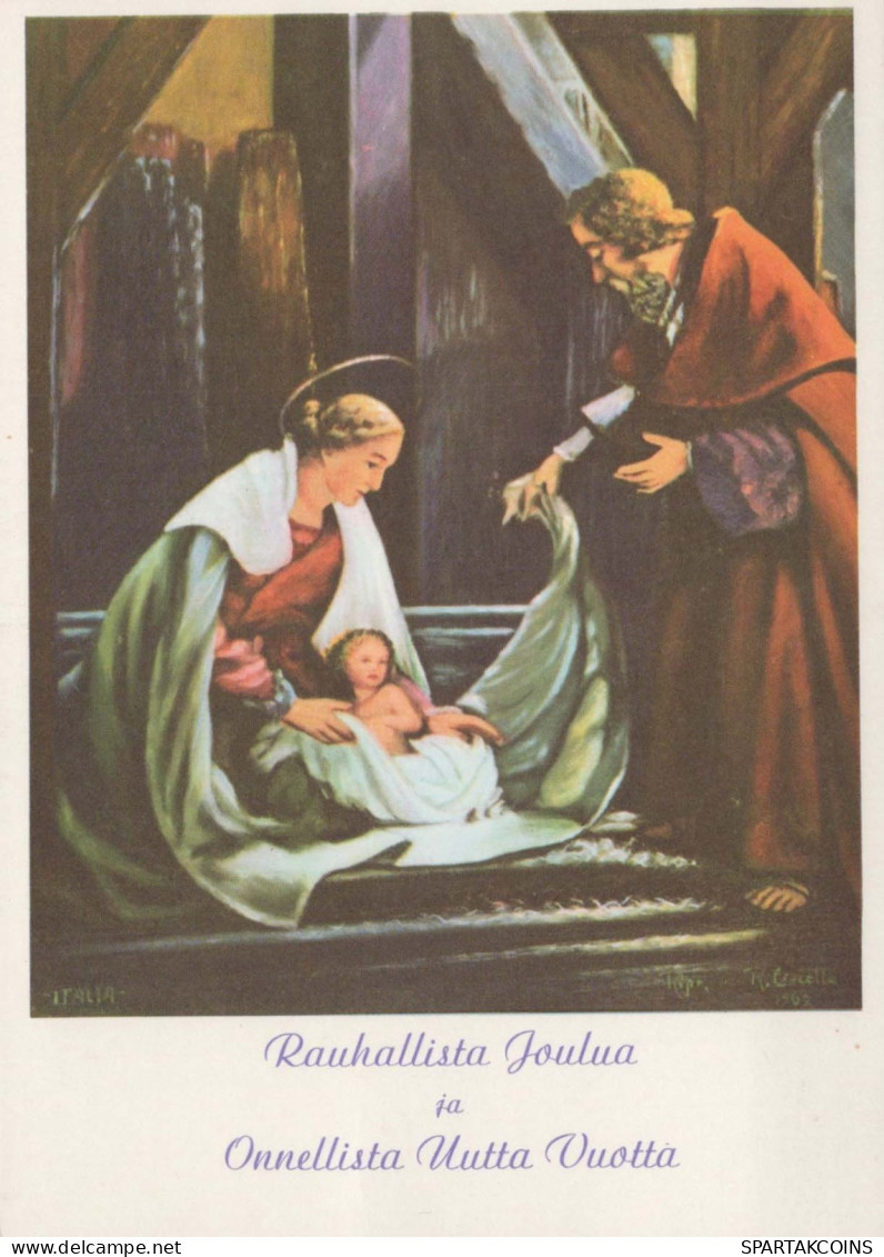 Virgen Mary Madonna Baby JESUS Christmas Religion Vintage Postcard CPSM #PBB759.GB - Vergine Maria E Madonne
