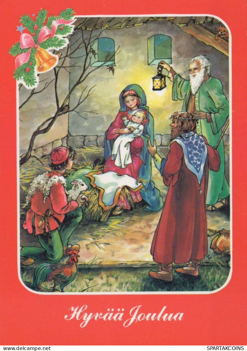 Virgen Mary Madonna Baby JESUS Christmas Religion Vintage Postcard CPSM #PBB822.GB - Jungfräuliche Marie Und Madona