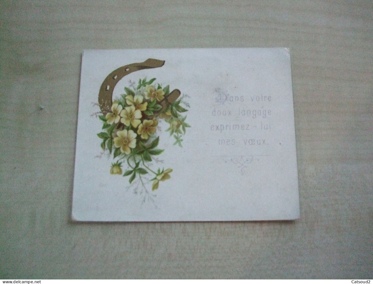 Carte Ancienne FLEURS Dans Votre Doux Langage Exprimez-lui Mes Voeux - Fleurs