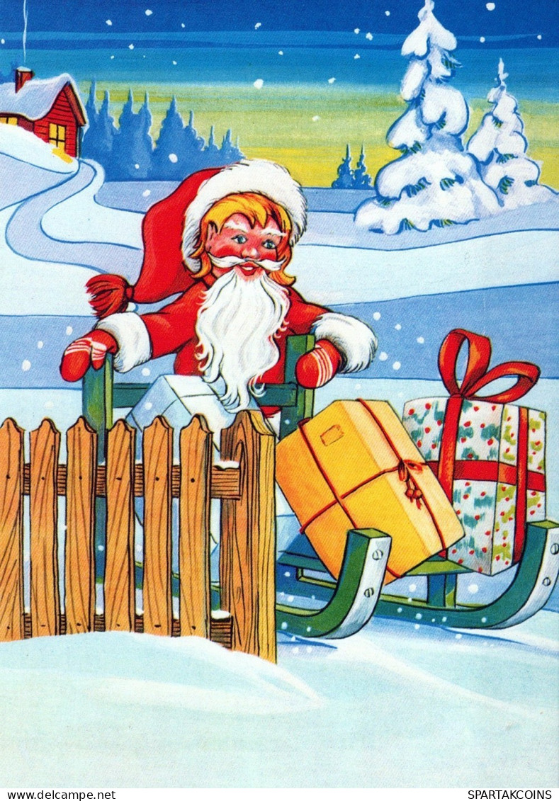 SANTA CLAUS CHRISTMAS Holidays Vintage Postcard CPSM #PAK430.GB - Kerstman