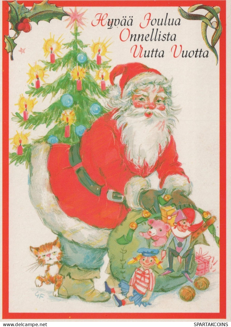 SANTA CLAUS CHRISTMAS Holidays Vintage Postcard CPSM #PAK209.GB - Santa Claus