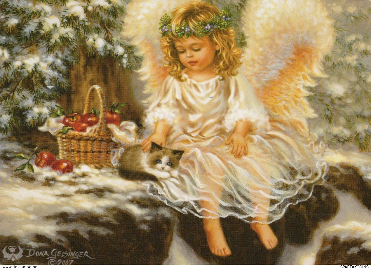 ANGEL CHRISTMAS Holidays Vintage Postcard CPSM #PAH180.GB - Anges