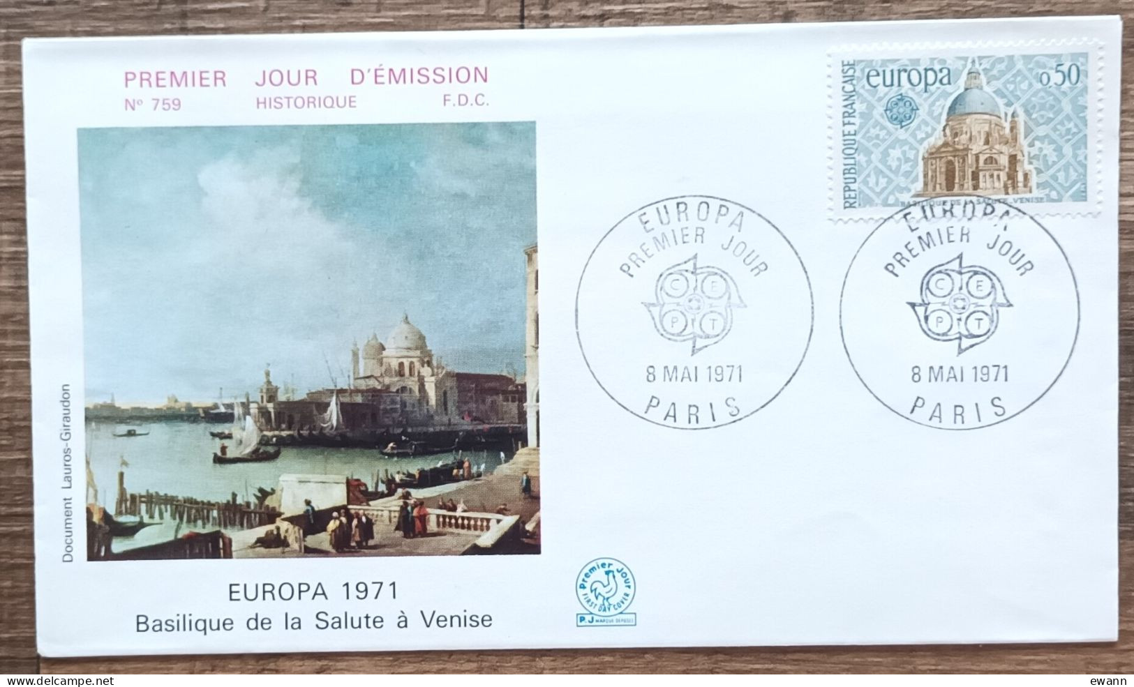 FDC 1971 - YT N°1676 - EUROPA - PARIS - 1970-1979