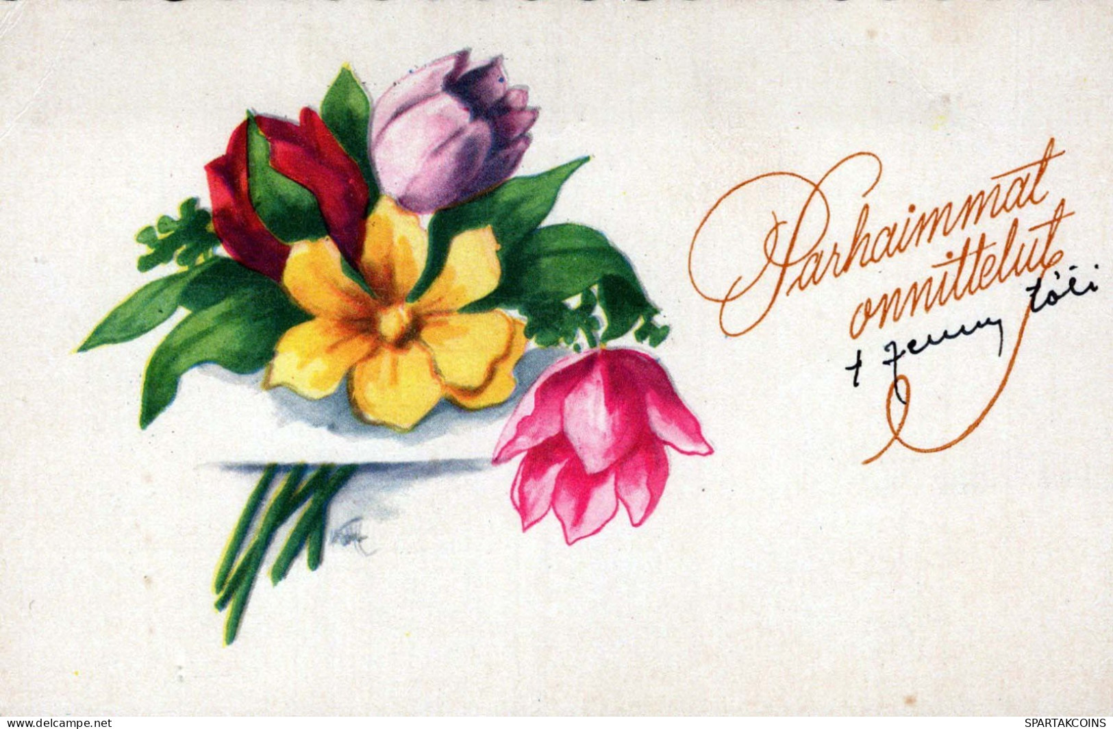 FLEURS Vintage Carte Postale CPA #PKE728.FR - Flores