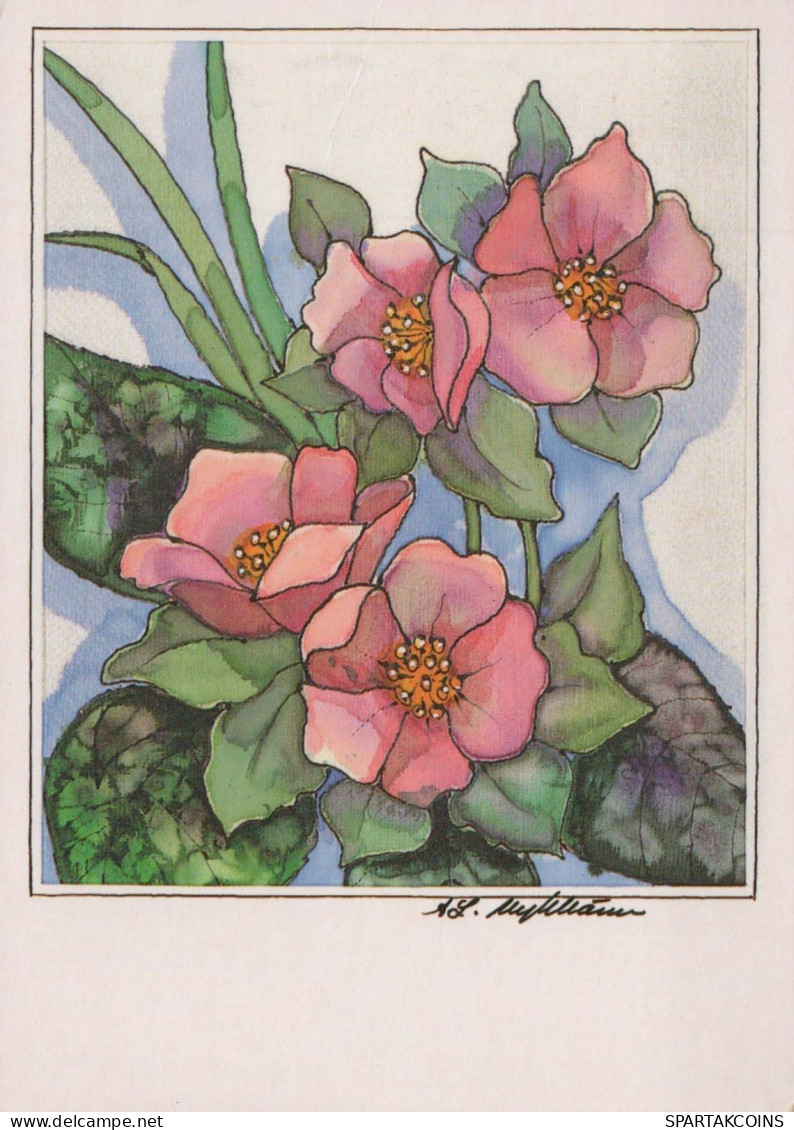 FLEURS Vintage Carte Postale CPSM #PBZ492.FR - Flowers