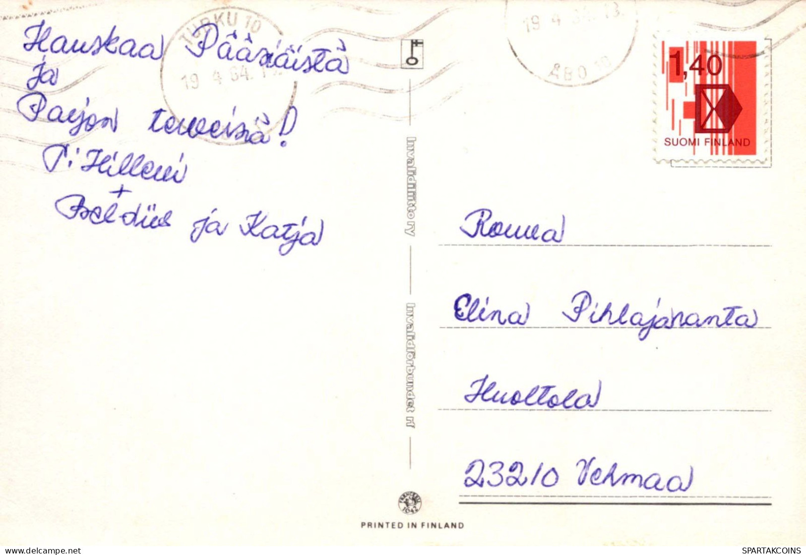 PÂQUES POULET ŒUF Vintage Carte Postale CPSM #PBP221.FR - Pâques