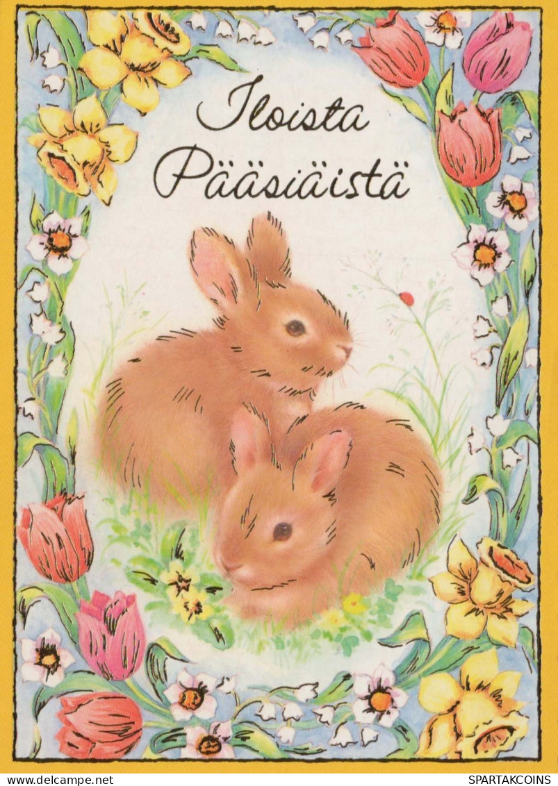 PÂQUES LAPIN Vintage Carte Postale CPSM #PBO533.FR - Ostern