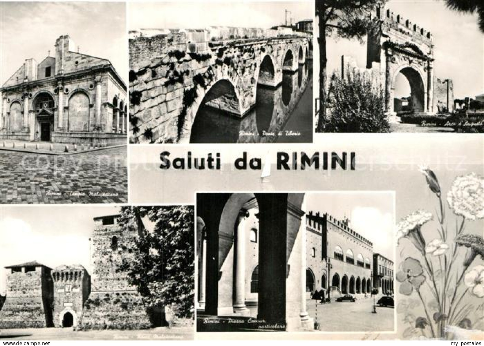 72937393 Rimini Lempio Malatestiano Ponte Di Tiberio Arco D Augusto Piazza Cavou - Other & Unclassified