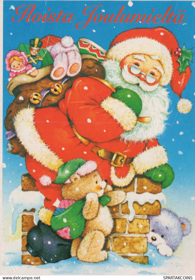 PÈRE NOËL Bonne Année Noël Vintage Carte Postale CPSM #PBL232.FR - Santa Claus