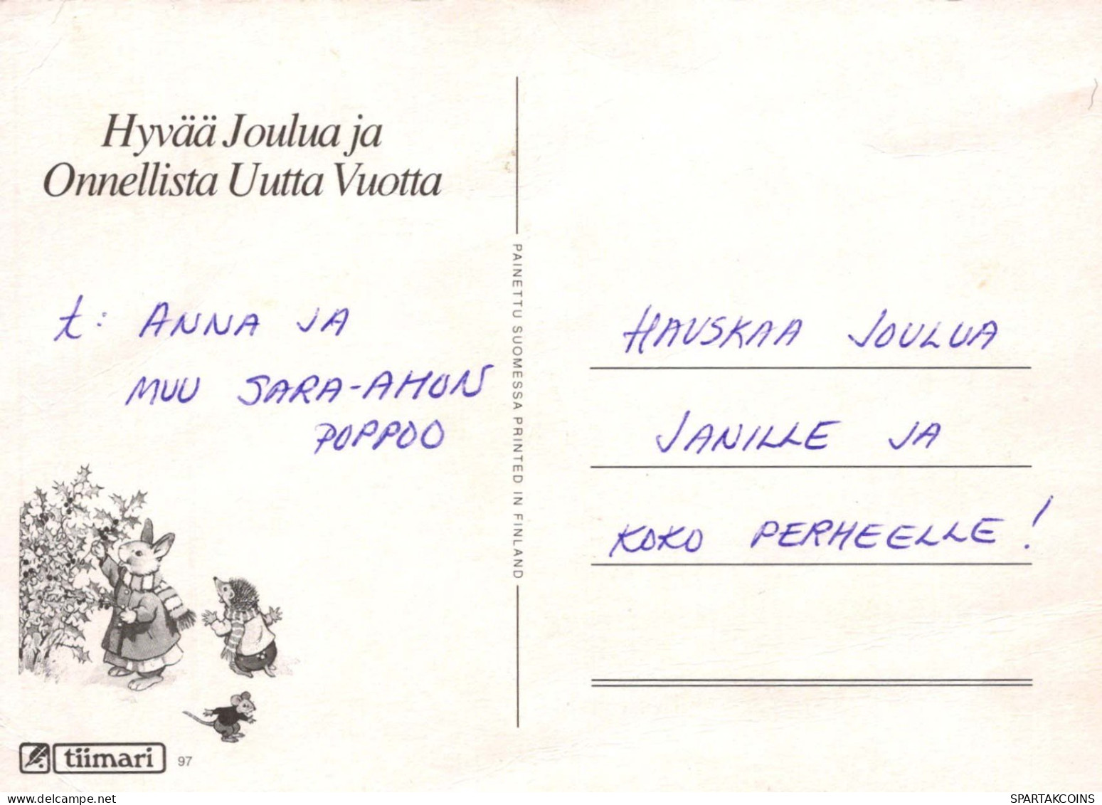 PÈRE NOËL Bonne Année Noël Vintage Carte Postale CPSM #PBL232.FR - Santa Claus