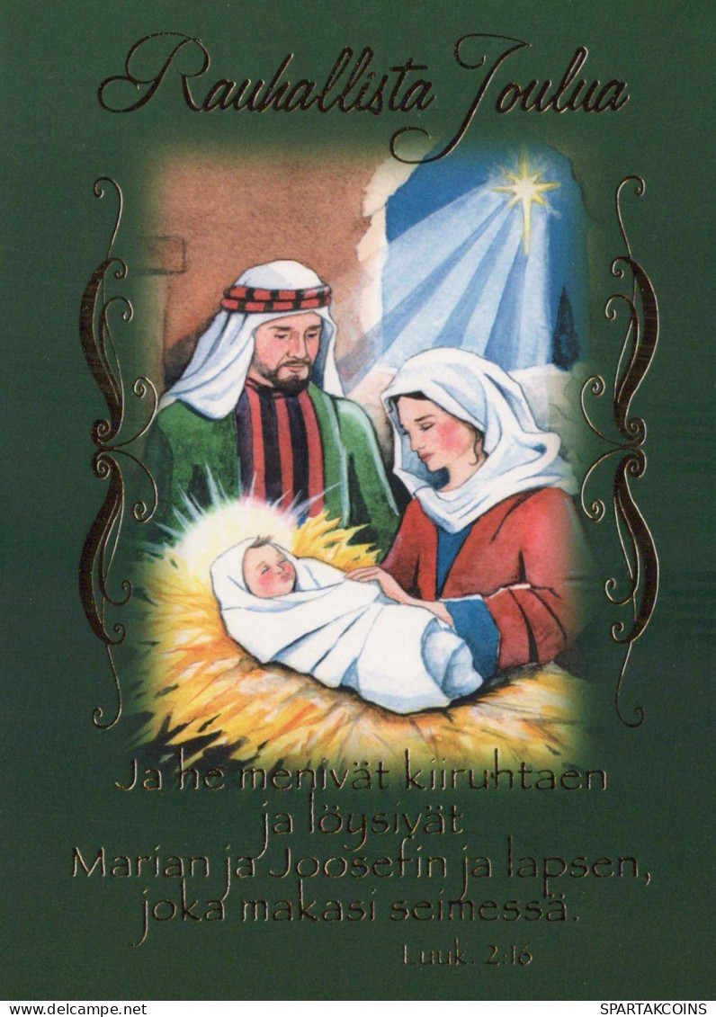 Vierge Marie Madone Bébé JÉSUS Noël Religion Vintage Carte Postale CPSM #PBB888.FR - Maagd Maria En Madonnas