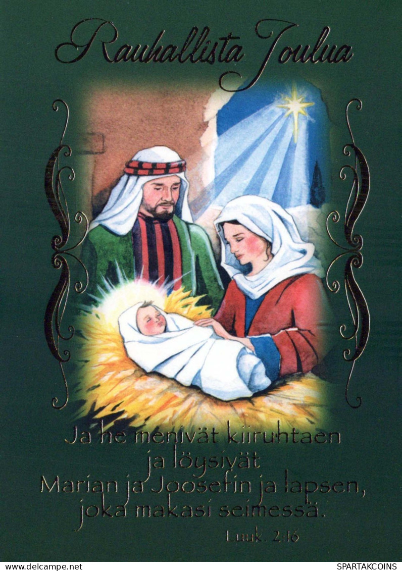 Vierge Marie Madone Bébé JÉSUS Noël Religion Vintage Carte Postale CPSM #PBB888.FR - Vierge Marie & Madones