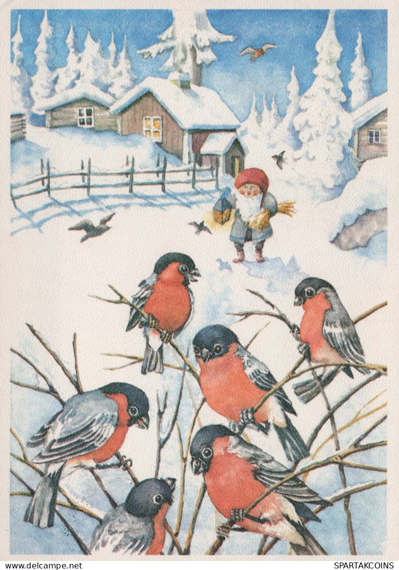 PÈRE NOËL Bonne Année Noël Vintage Carte Postale CPSM #PAU594.FR - Kerstman
