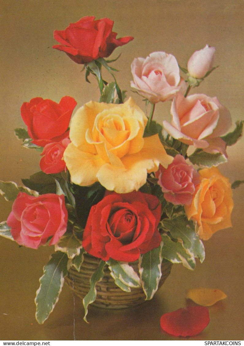 FLEURS Vintage Carte Postale CPSM #PAS628.FR - Flores