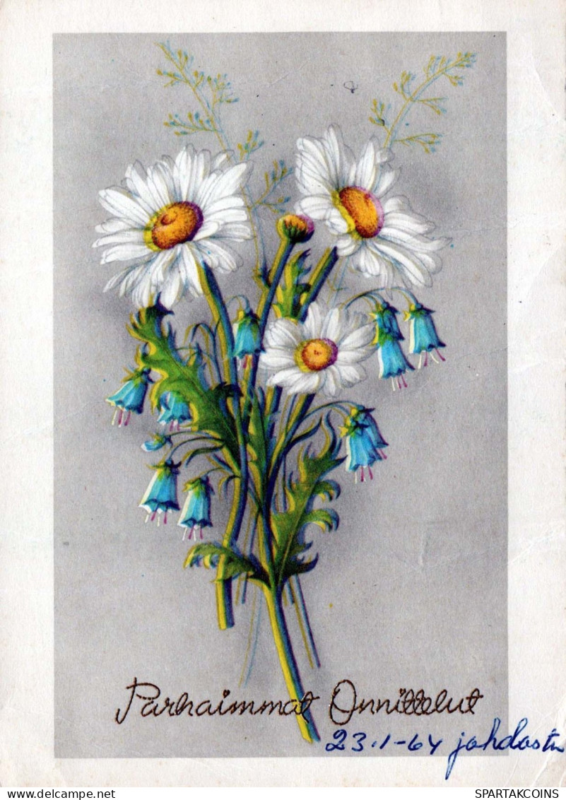FLEURS Vintage Carte Postale CPSM #PAR664.FR - Flores