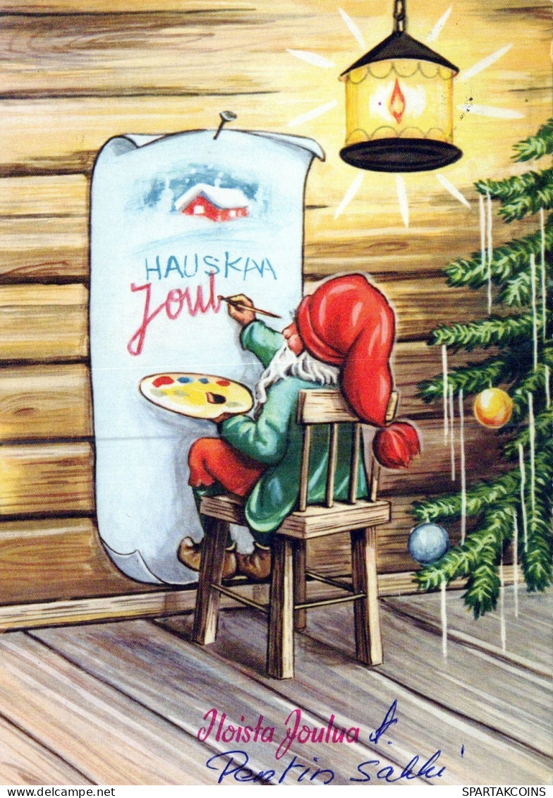 PÈRE NOËL NOËL Fêtes Voeux Vintage Carte Postale CPSM #PAK695.FR - Santa Claus