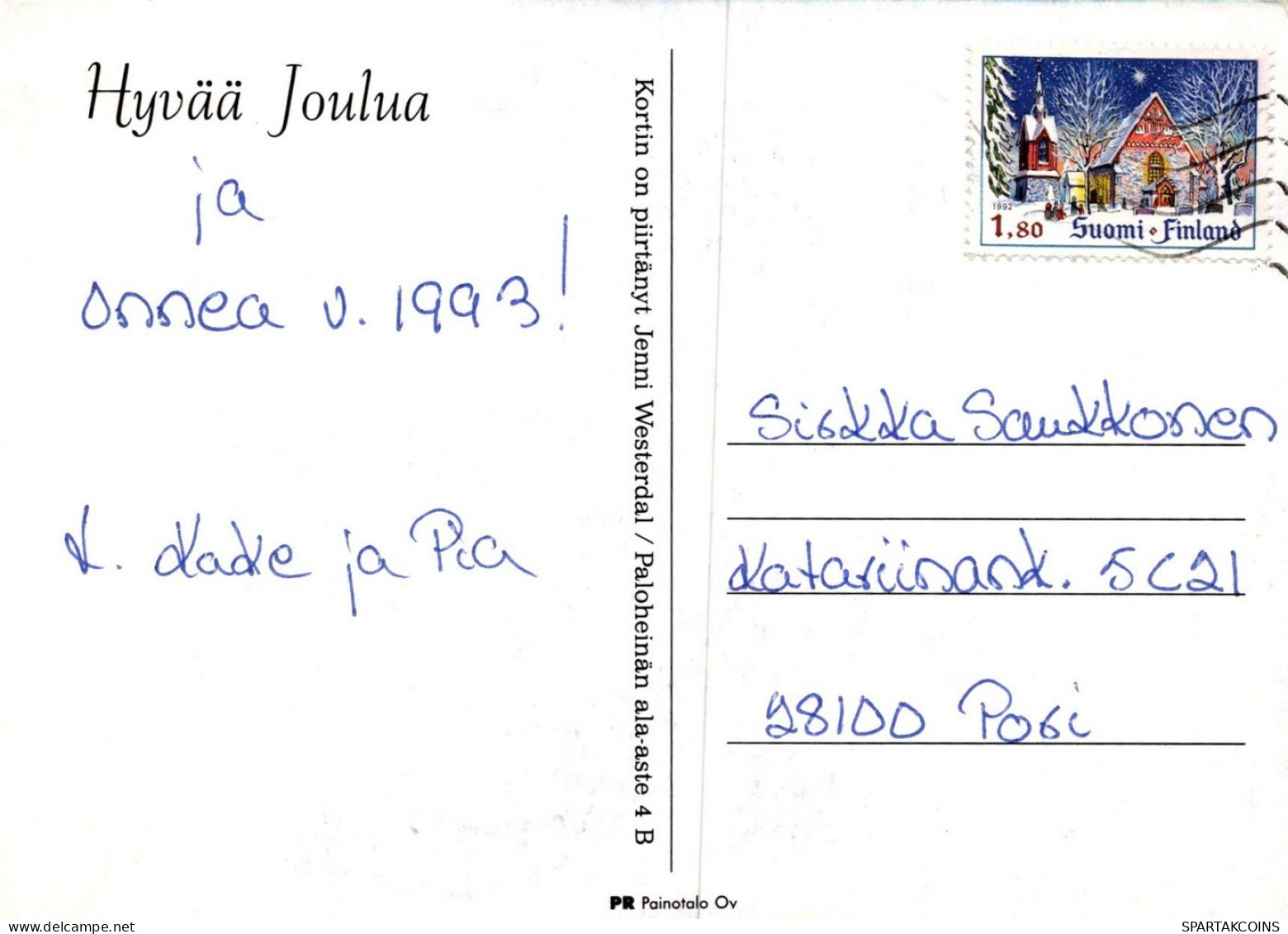 PÈRE NOËL NOËL Fêtes Voeux Vintage Carte Postale CPSM #PAK560.FR - Santa Claus