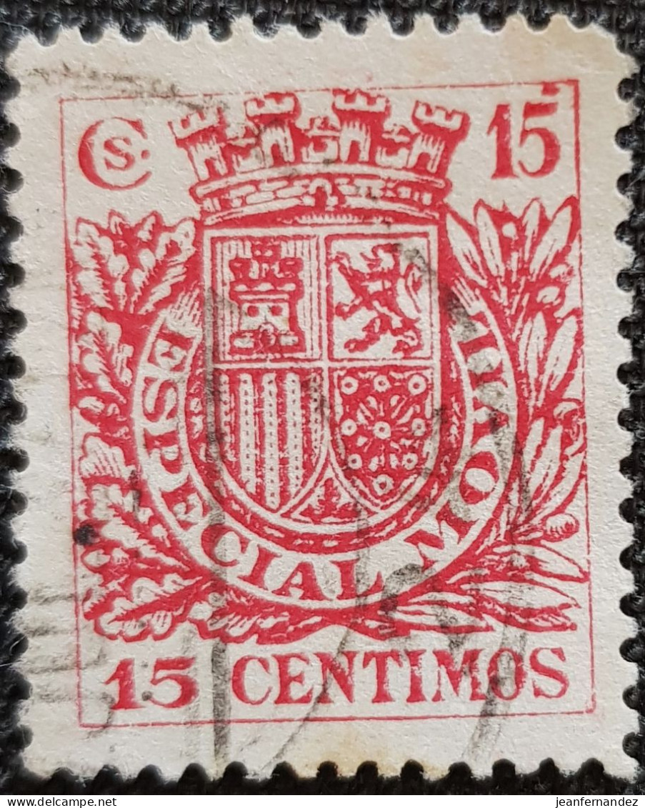 Fiscales  Especial Movil U55 1934  15Cts Dentelé 13½ - Revenue Stamps