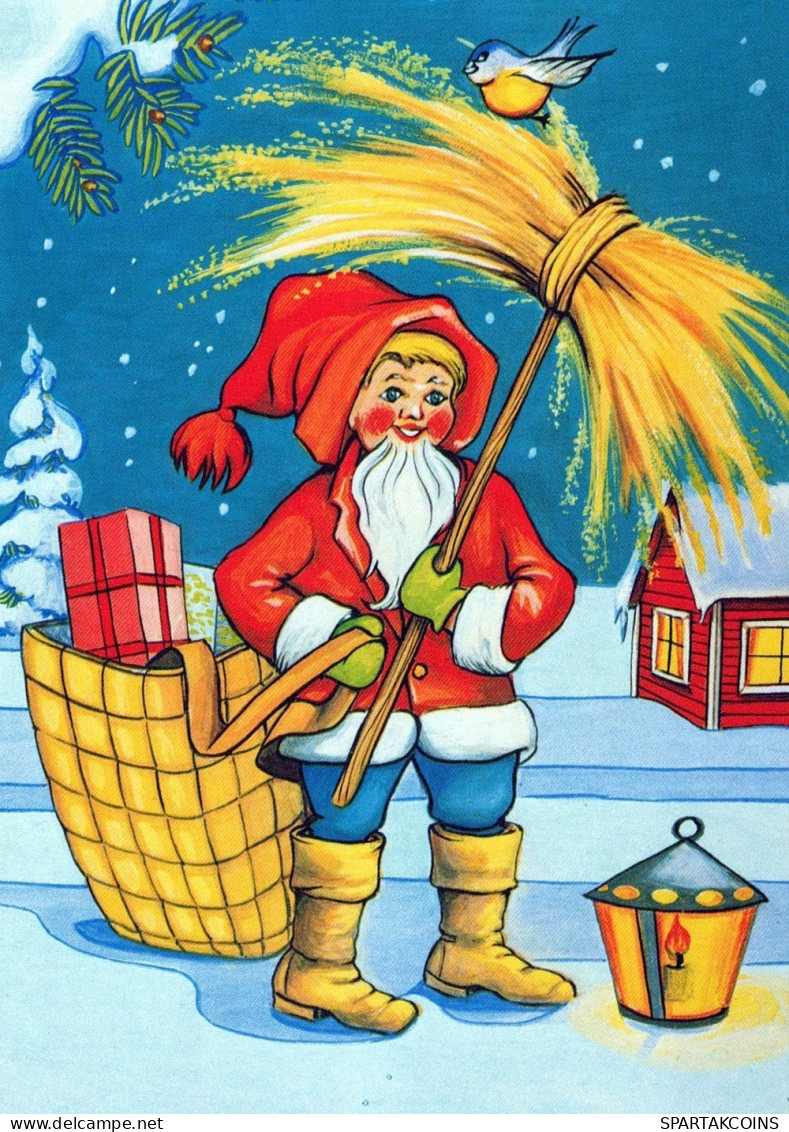 PÈRE NOËL NOËL Fêtes Voeux Vintage Carte Postale CPSM #PAK432.FR - Santa Claus