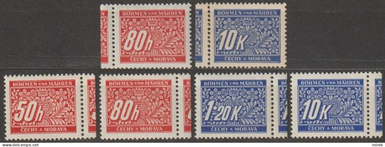 010/ Pof. DL 6,8,10,13; Cut Stamps - Unused Stamps