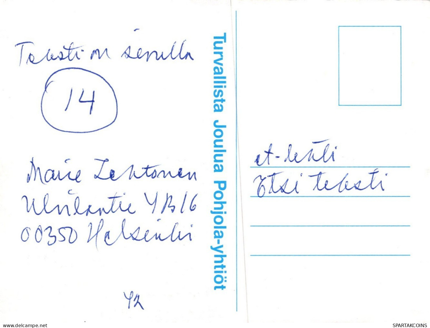 PÈRE NOËL Animaux NOËL Fêtes Voeux Vintage Carte Postale CPSM #PAK633.FR - Santa Claus