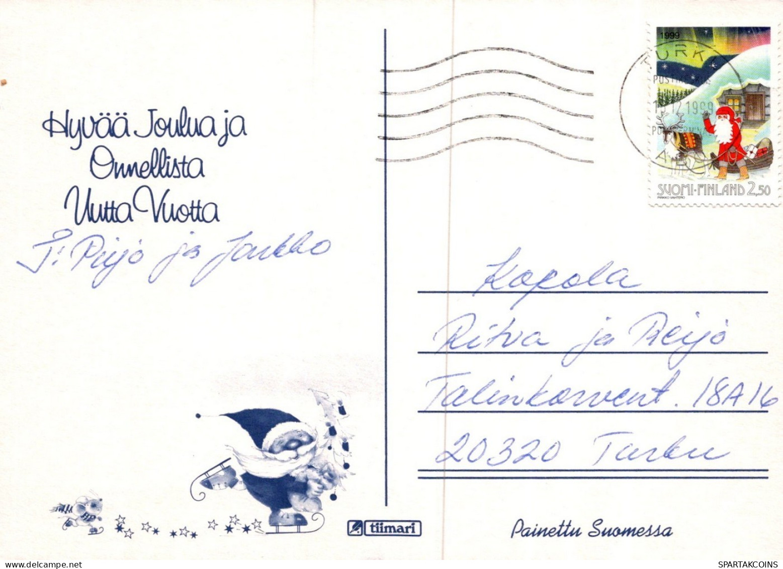 PÈRE NOËL ENFANT NOËL Fêtes Voeux Vintage Carte Postale CPSM #PAK368.FR - Santa Claus