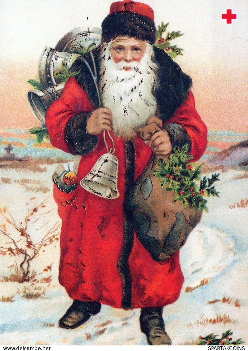 PÈRE NOËL NOËL Fêtes Voeux Vintage Carte Postale CPSM #PAJ652.FR - Santa Claus