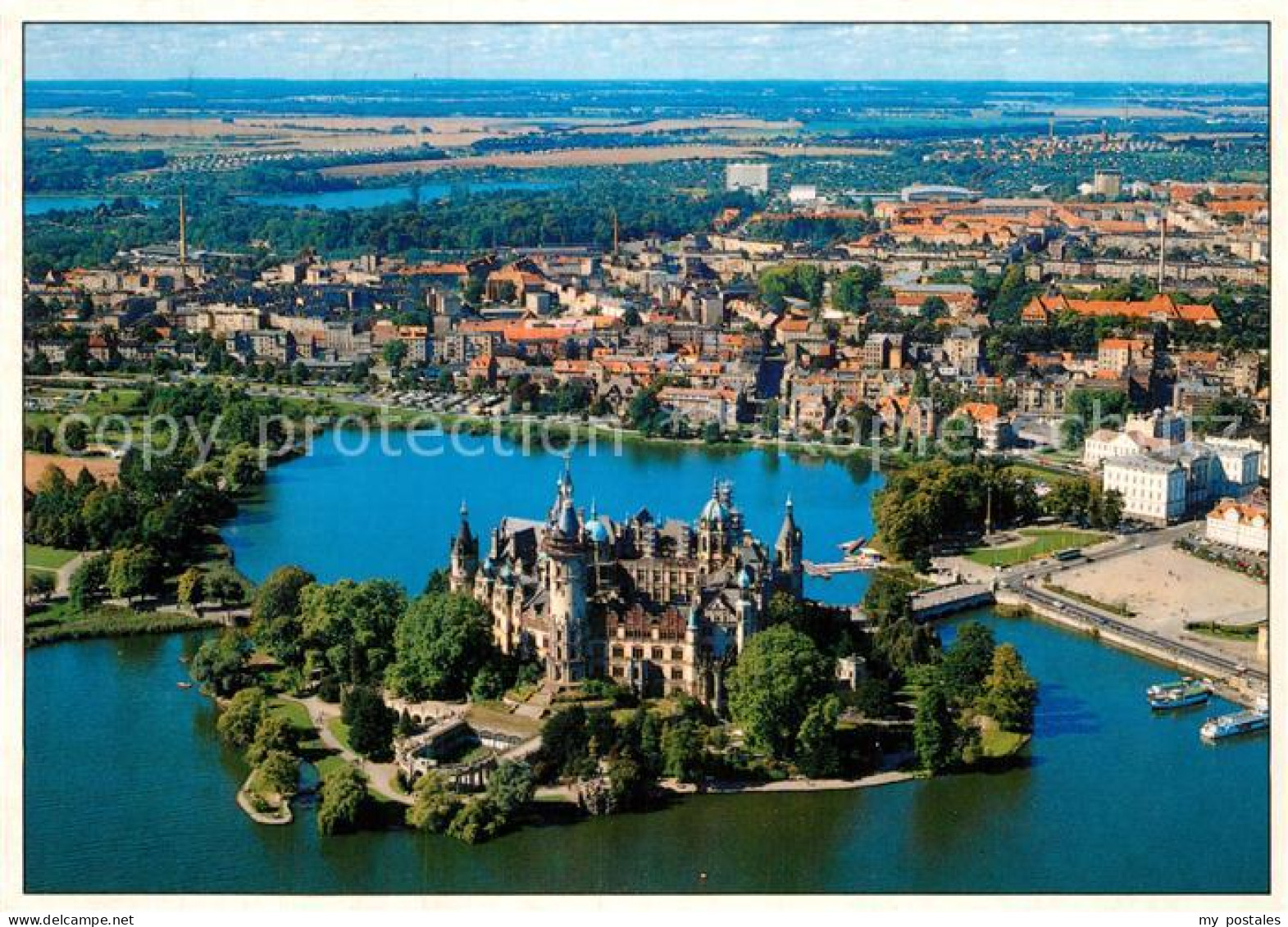 72937319 Schwerin Mecklenburg Fliegeraufnahme Mit Stadt Und Schloss Goerries - Schwerin