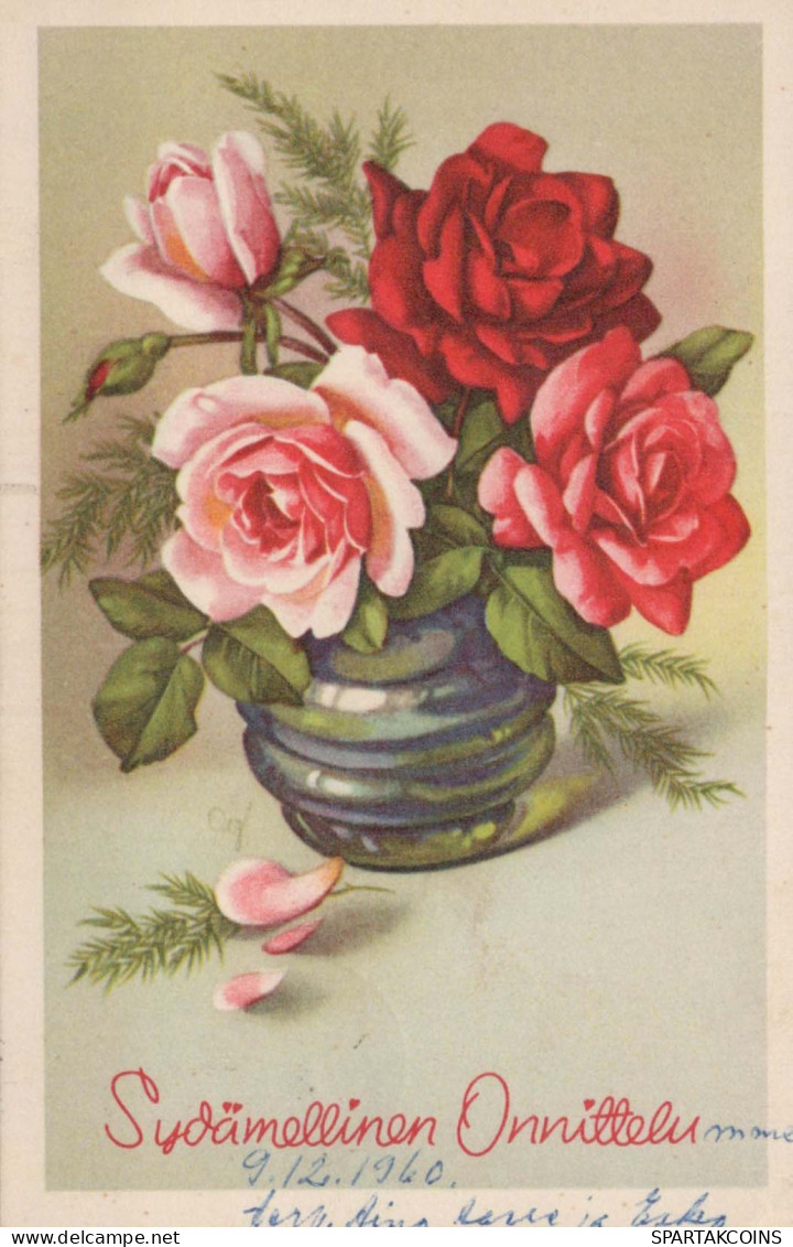 FLORES Vintage Tarjeta Postal CPA #PKE485.ES - Flowers