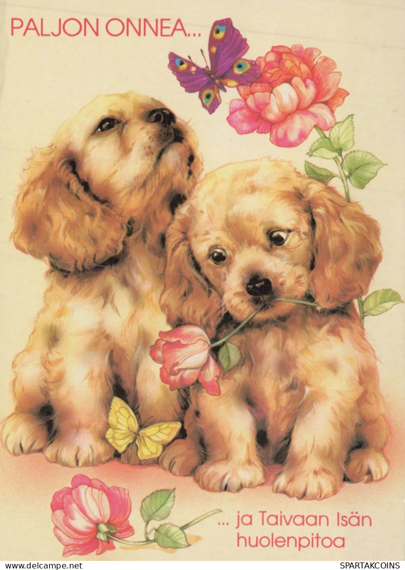 PERRO Animales Vintage Tarjeta Postal CPSM #PBQ497.ES - Honden