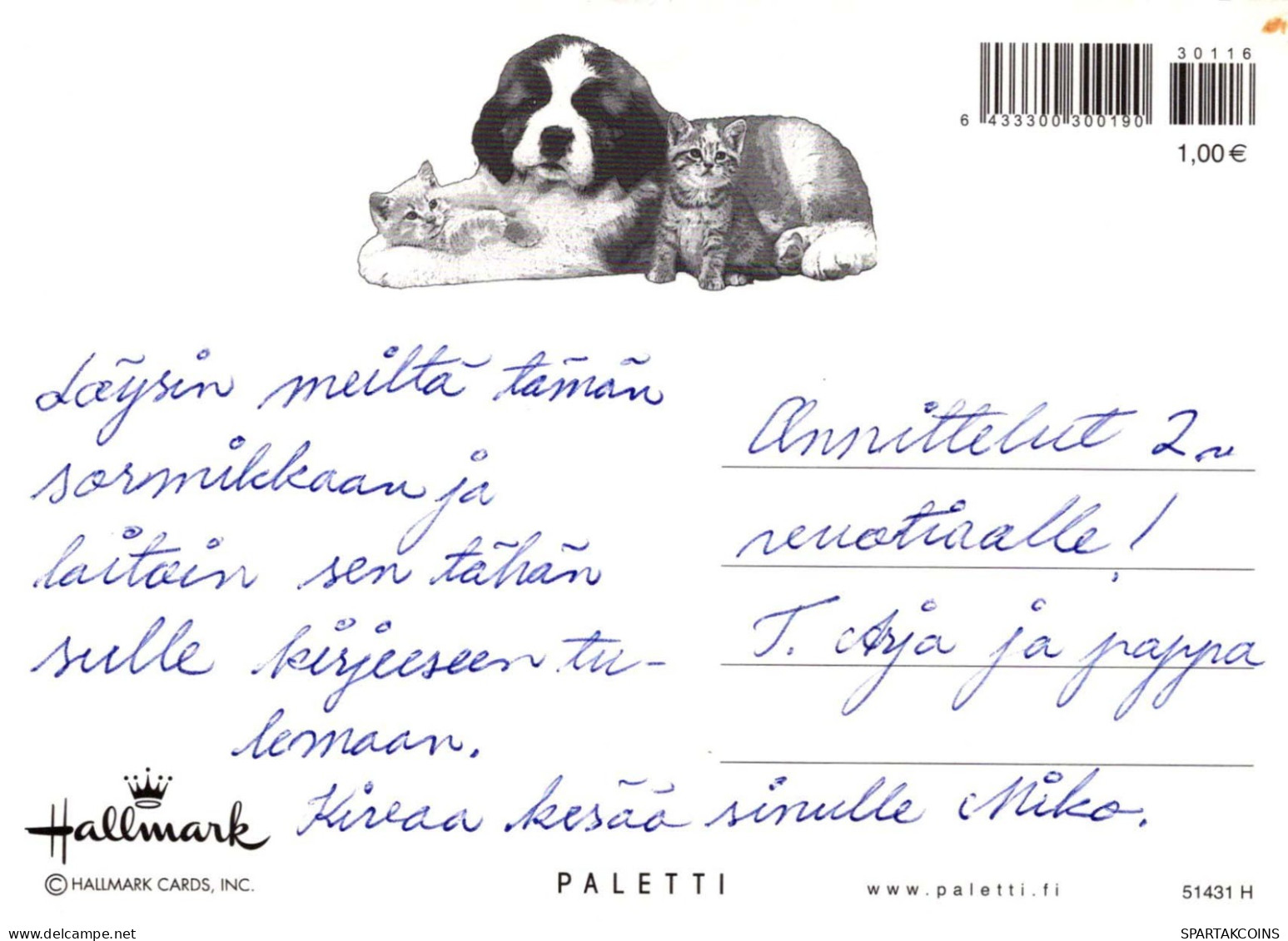PERRO Animales Vintage Tarjeta Postal CPSM #PBQ363.ES - Chiens