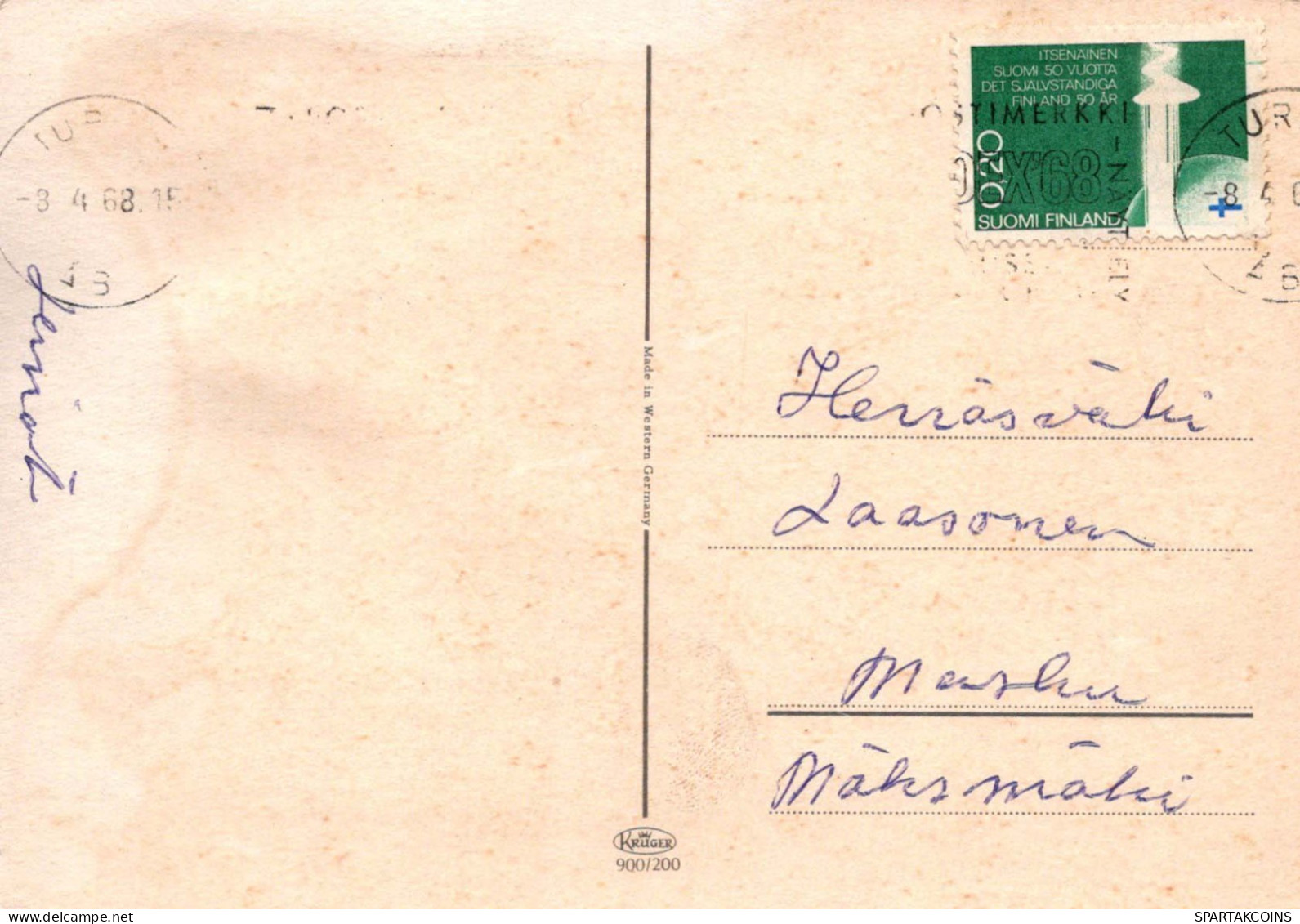 PASCUA POLLO HUEVO Vintage Tarjeta Postal CPSM #PBP036.ES - Pasen