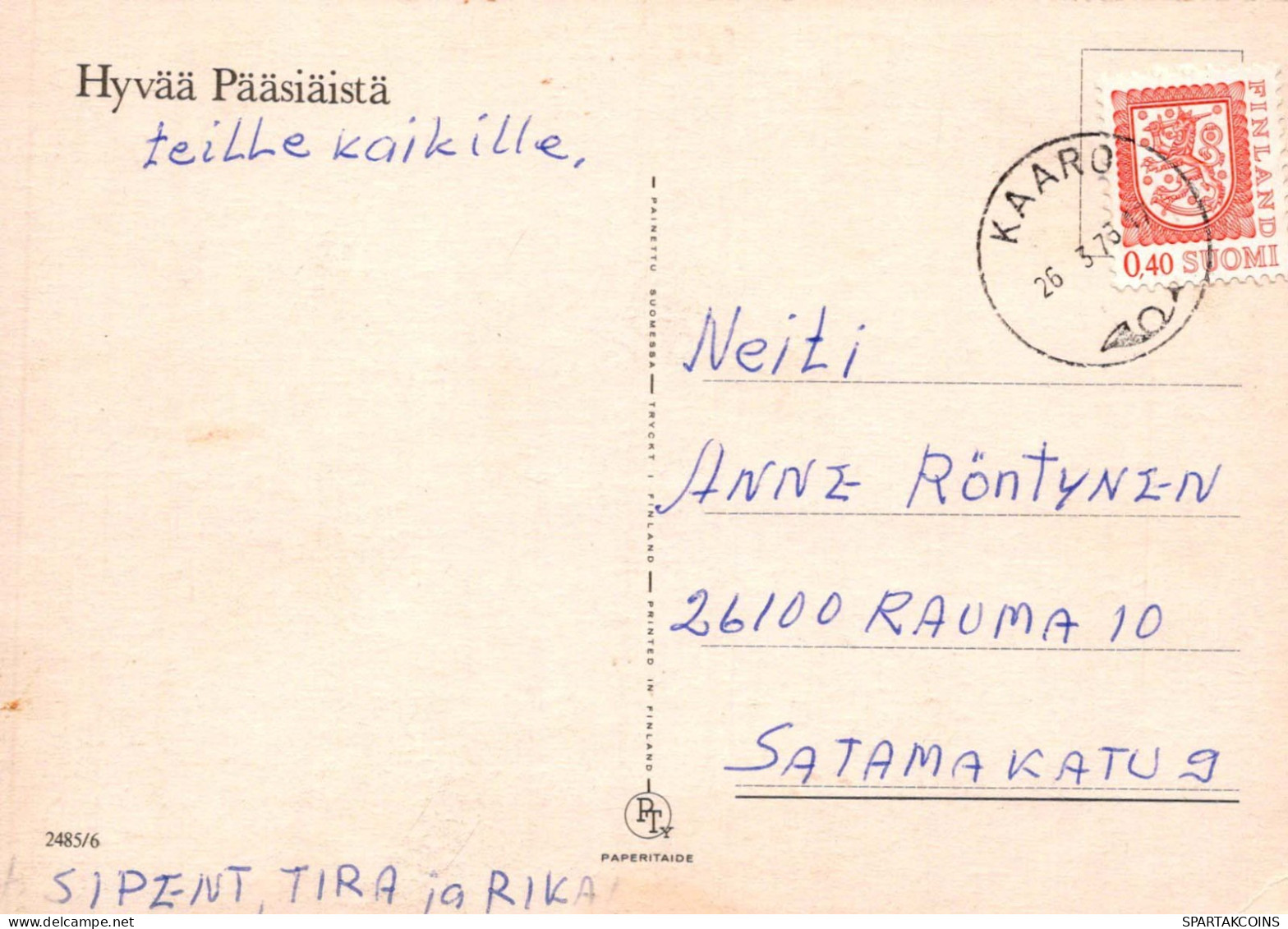 PASCUA POLLO HUEVO Vintage Tarjeta Postal CPSM #PBO907.ES - Ostern