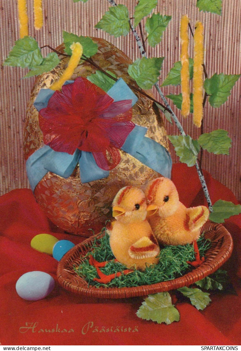 PASCUA POLLO HUEVO Vintage Tarjeta Postal CPSM #PBO658.ES - Easter