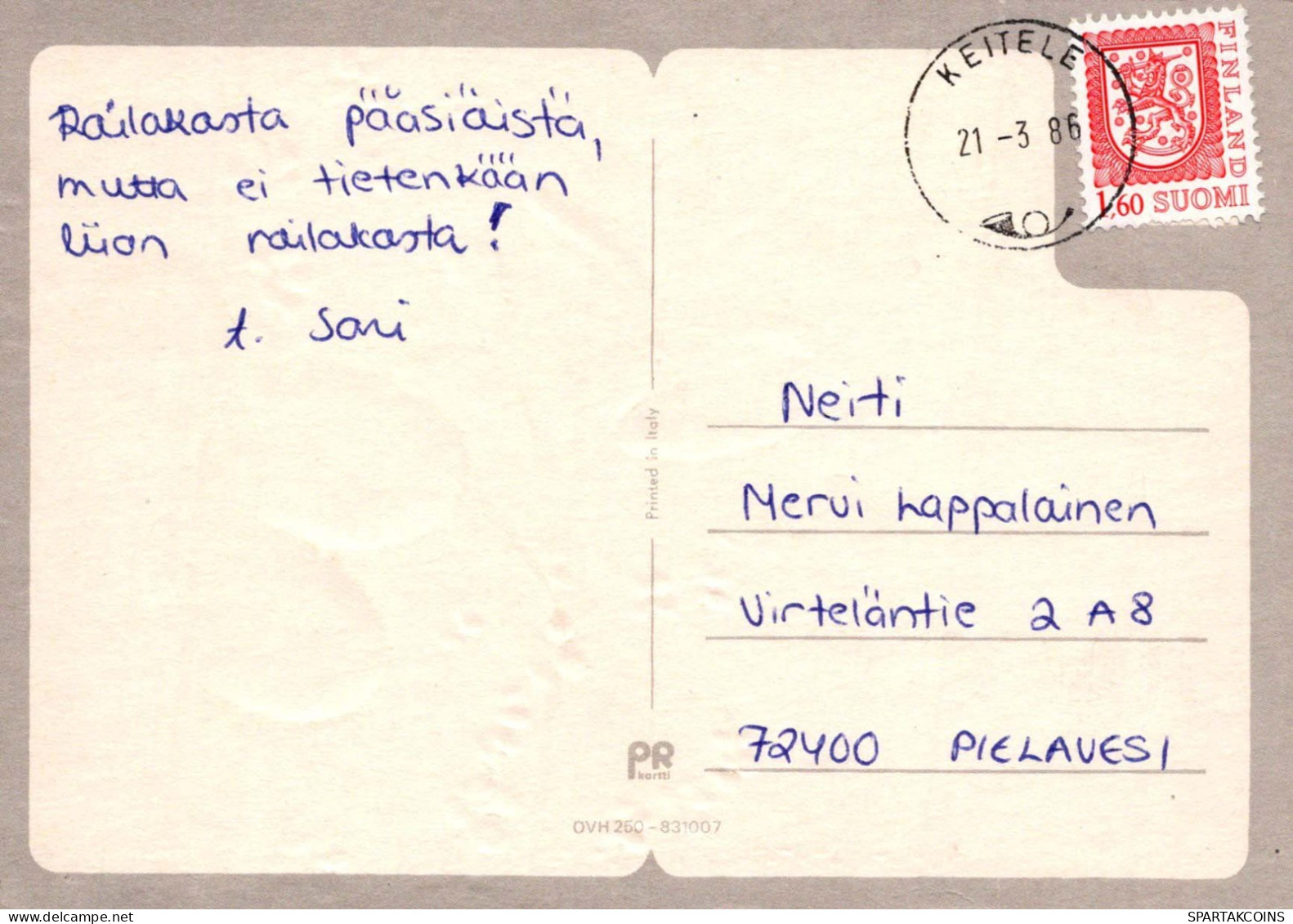 PASCUA CONEJO HUEVO Vintage Tarjeta Postal CPSM #PBO467.ES - Ostern