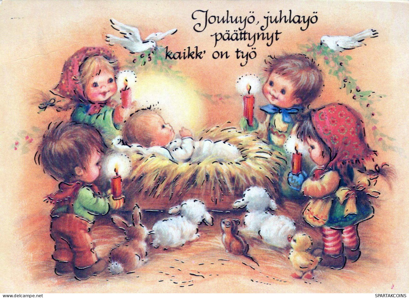 JESUCRISTO Niño JESÚS Navidad Vintage Tarjeta Postal CPSM #PBB954.ES - Gesù