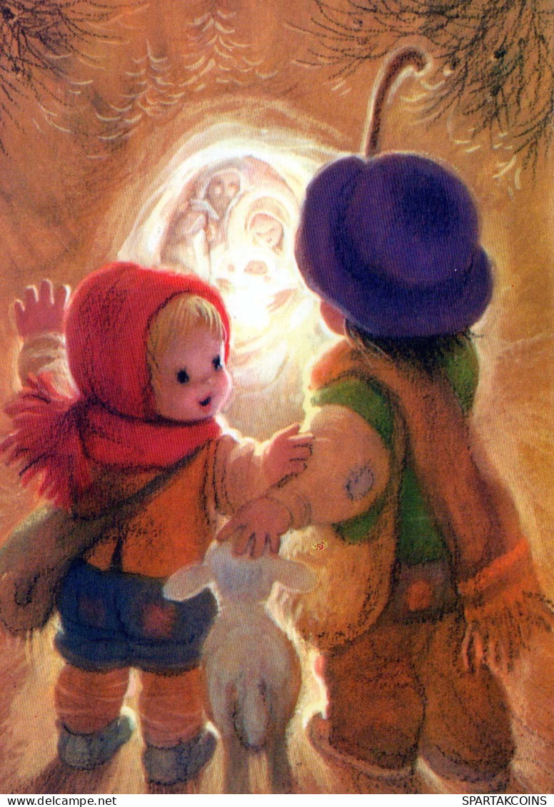 NIÑOS Escena Paisaje Niño JESÚS Vintage Tarjeta Postal CPSM #PBB565.ES - Scenes & Landscapes