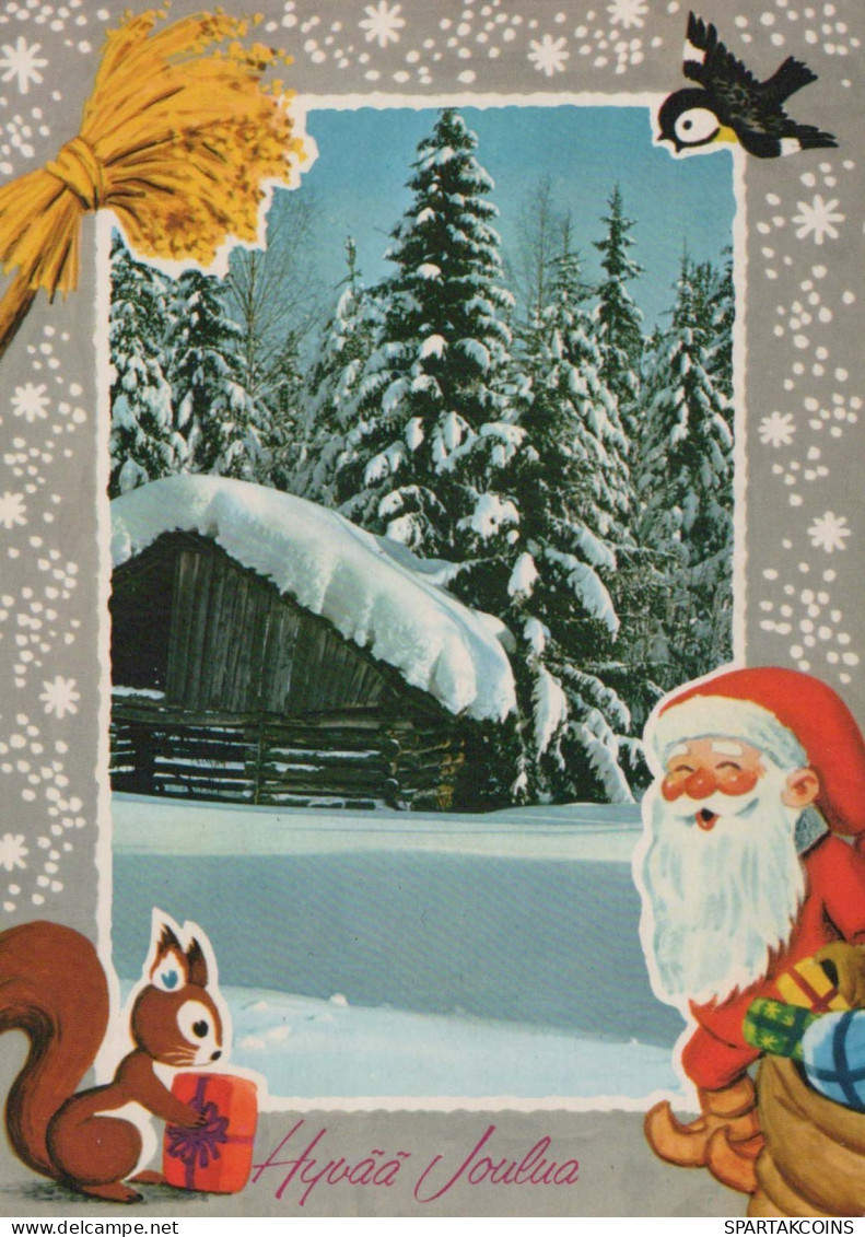 PAPÁ NOEL Feliz Año Navidad Vintage Tarjeta Postal CPSM #PAV681.ES - Kerstman