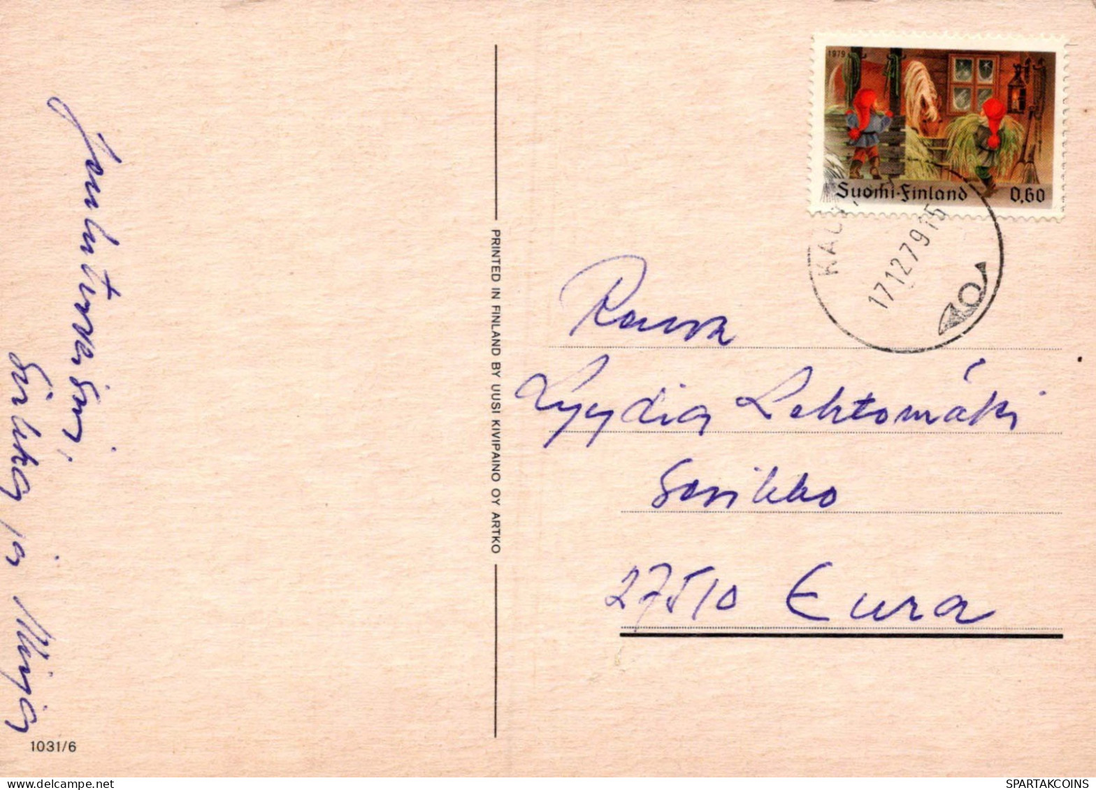 PAPÁ NOEL Feliz Año Navidad Vintage Tarjeta Postal CPSM #PAV681.ES - Kerstman